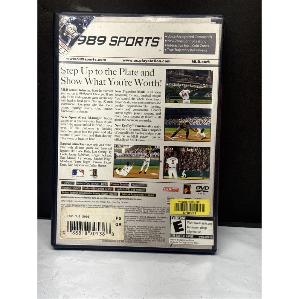 MLB 2005‎ PS2 (Sony PlayStation 2, 2004) 989 sports. Complete.